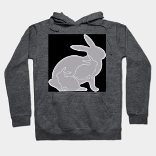 Black and White Rabbit Triads Hoodie